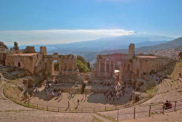 Greek theatre of Taormina, Sicily, Italy