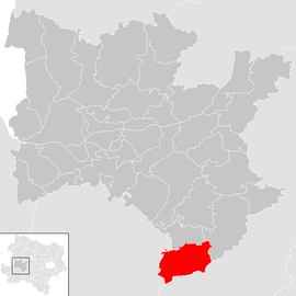 Poloha obce Texingtal v okrese Melk (klikacia mapa)