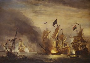 The Burning of the Royal James at the Battle of Solebay, 28 May 1672 RMG BHC0302.tiff