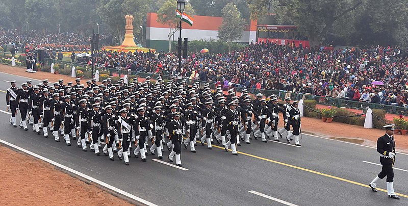 File:The Coast Guard Marching Contingent passes through the Rajpath, on the occasion of the 68th Republic Day Parade 2017, in New Delhi on January 26, 2017.jpg