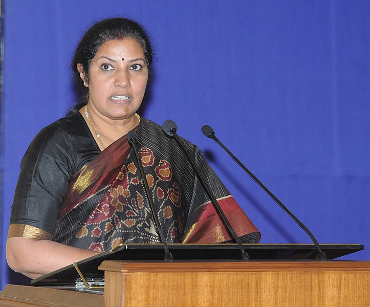 File:The Minister of State for Commerce & Industry, Dr. (Smt.) D. Purandeswari addressing at the Golden Jubilee Celebrations of Indian Institute of Foreign Trade (IIFT), in New Delhi on May 02, 2013.jpg