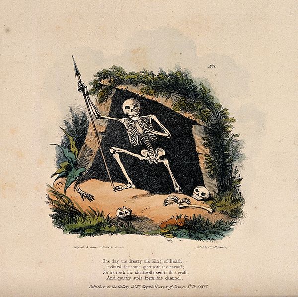 File:The dance of death; the dreary old king of Death. Colour lit Wellcome V0042022.jpg