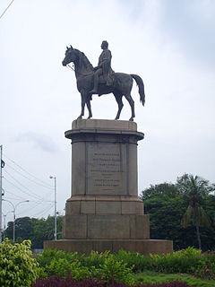 Equestrian statue of Thomas Munro statue by Francis Leggatt Chantrey in Chennai, India