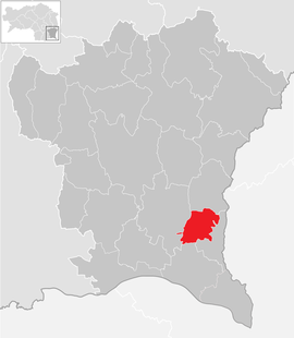 Poloha obce Tieschen v okrese Südoststeiermark (klikacia mapa)