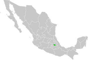 Den frie og suverene staten Tlaxcala på kartet