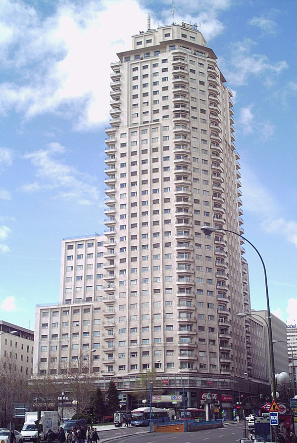 The 142 m Torre de Madrid, built in 1957, heralded the "Spanish Miracle".