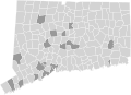 Image 12Towns (light grey) and cities (dark grey) of Connecticut (from List of municipalities in Connecticut)