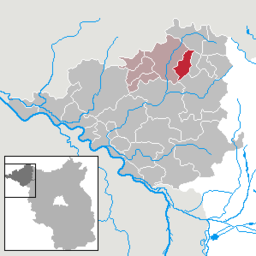 Läget för kommunen Triglitz i Landkreis Prignitz