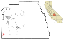 Tulare County California Incorporated e Aree non incorporate Alpaugh Highlighted.svg