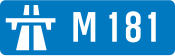 M181 motorway shield