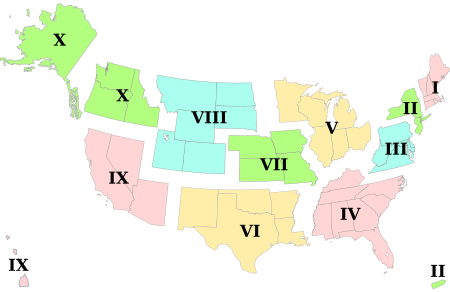 Liste Des Régions Des États-Unis