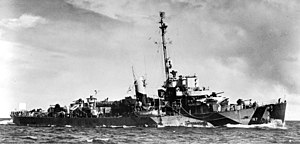 1945 yil 4 fevralda Ulithi atollidan USS Stern (DE-187) (80-G-304534) .jpg