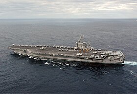 US Navy 031130-N-6278K-001 USS George Washington (CVN 73) sails off the coast of Florida.jpg