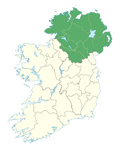 Maakunnan sijainti Irlannissa