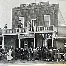 Union Hotel, Dayton, built in the early 1870s Union Hotel after built 1870 Dayton.jpg