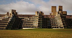 Halls of residence at the University of East Anglia (completed 1966), designed by Denys Lasdun