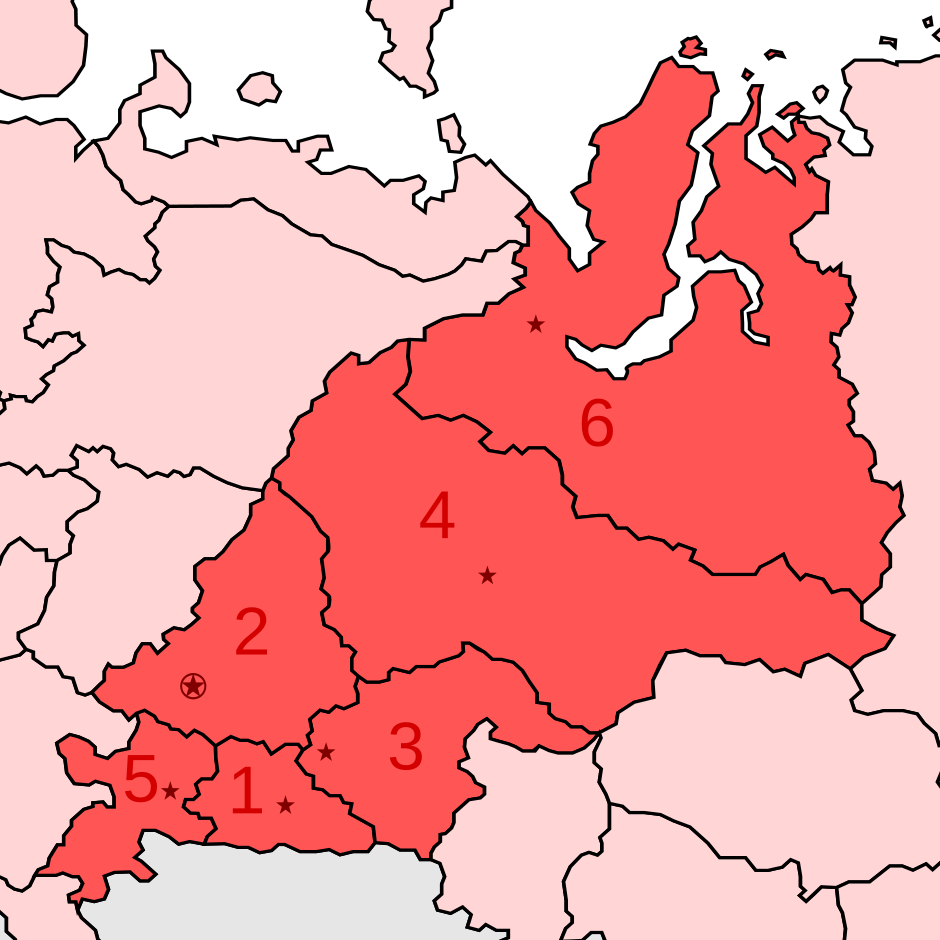 Карта уральского округа