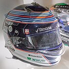 2015 helmet of Valtteri Bottas at display in the Museo Fernando Alonso