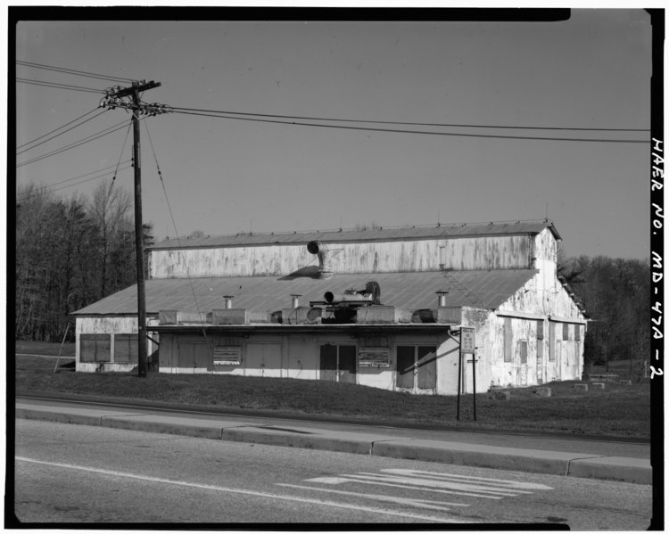 File:View Northwest, Southeast Corner - Aberdeen Proving Ground, White Phosphorous Processing Plant, Northwest corner Hoadley and Magnolia Roads, Aberdeen, Harford County, MD HAER MD,13-ABER,1-A-2.tif