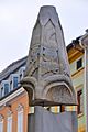 English: Pillory on the main square, trepanning an eye, cutting off an ear Deutsch: Pranger am Hauptplatz, Auge Ausstechen, Ohr Abschneiden