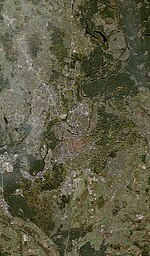 Vilnius urban sprawl from space, ESA Vilnius Urban Area by Sentinel-2, 2023-09-28 (small version).jpg