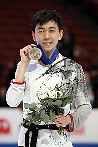 Vincent Zhou at the Four Continents Championships 2019 - Awarding ceremony.jpg