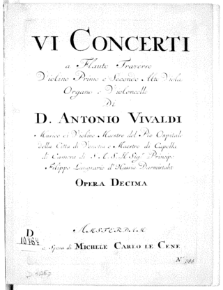 <span class="mw-page-title-main">Six Flute Concertos, Op. 10 (Vivaldi)</span>