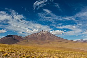 Vista di Miñiques da sud-ovest.