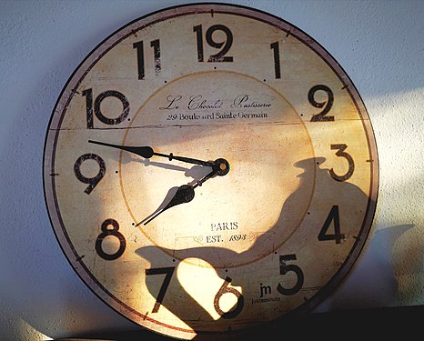 Wall clock in morning time
