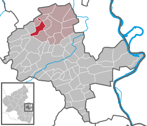 Poziția Wallertheim pe harta districtului Alzey-Worms
