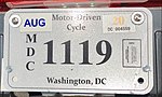 Washington DC License Plate Motor Driven Cycle.jpg