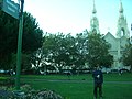 Washington Square Park with church in background