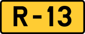 Regionaler Straßenschild R-13}}