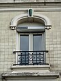 Fenêtre de l'hôtel de style Art Nouveau "Suisse et Bordeaux" à Grenoble.