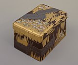 八橋蒔絵螺鈿硯箱、尾形光琳作、江戸時代、18世紀、国宝、東京国立博物館蔵