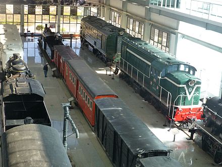 Inside the museum's trainshed