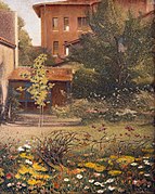 Le jardin du peintre à Toulouse (The painter's garden from the bedroom window (Toulouse)) by Henri Rachou