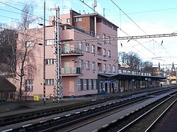 Výpravní budova nádraží v Roudnici nad Labem
