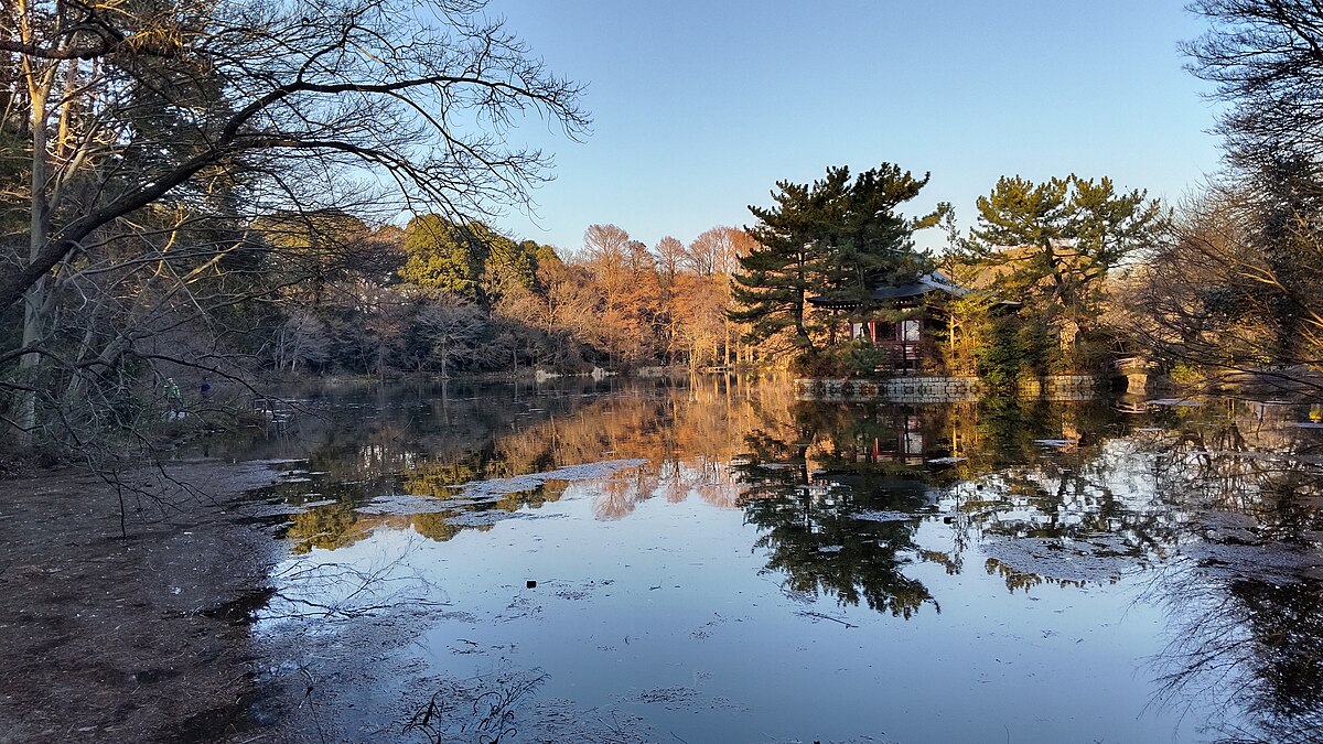 File 都立石神井公園 三宝寺池 と厳島神社 練馬区 21年1月夕暮れー１ Jpg Wikimedia Commons