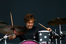 Ian Matthews, drummer of Kasabian, on the Centerstage of Rock im Park Festival 2014.