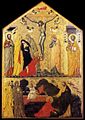 14th-century unknown painters - Crucifixion with Saints and Noli Me Tangere - WGA23903.jpg