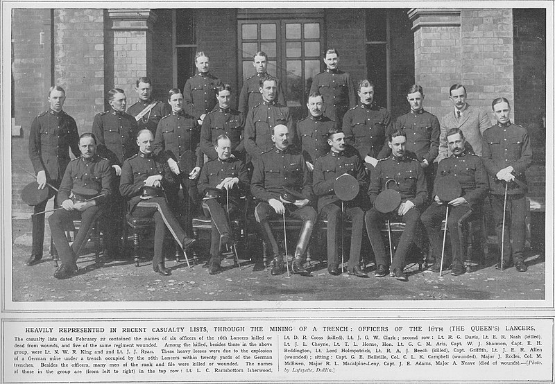 File:16th Lancers Officers The War Illustrated 3rd March 1915. (51328696120).jpg