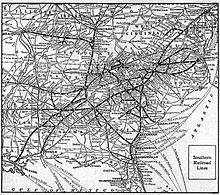 A 1921 system map 1921 Southern Railway map.jpg