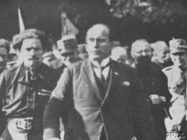 Balbo (left) and Italian dictator Benito Mussolini