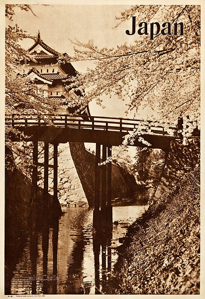 Hirosaki Castle as featured on a 1930s travel poster