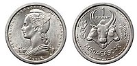1 franc 1948 madagascar tete de zébu.jpg