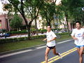 Leading runners were on the road of finish area. (2)
