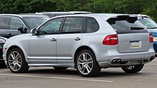 Rear view 9PA Cayenne GTS 2009 Porsche Cayenne GTS, rear left, 06-13-2023.jpg