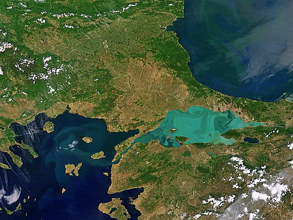 Satellite image of the Sea of Marmara