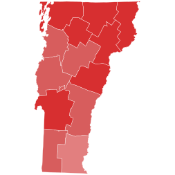 2020 Vermont gubernatorial election results map by county.svg